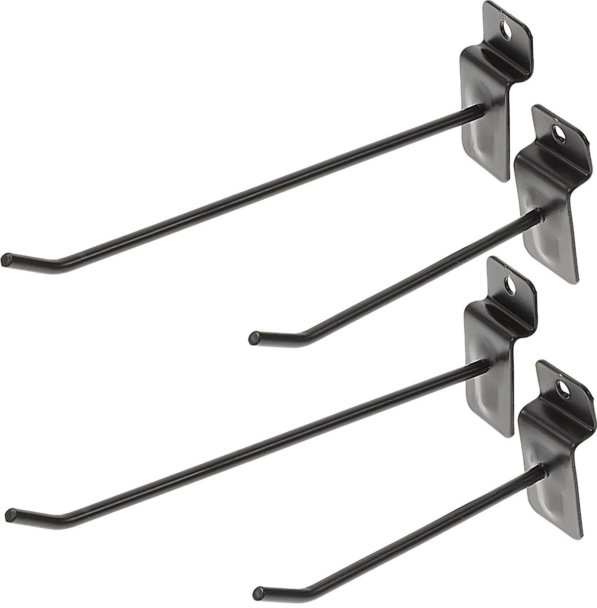 Dailygoods- Slat Wall Haken - Set van 30 - Dikke Metalen Platen - Voor Gereedschap en Accessoires - Eenvoudig te Installeren - Hoge Draagcapaciteit - Wandhaken