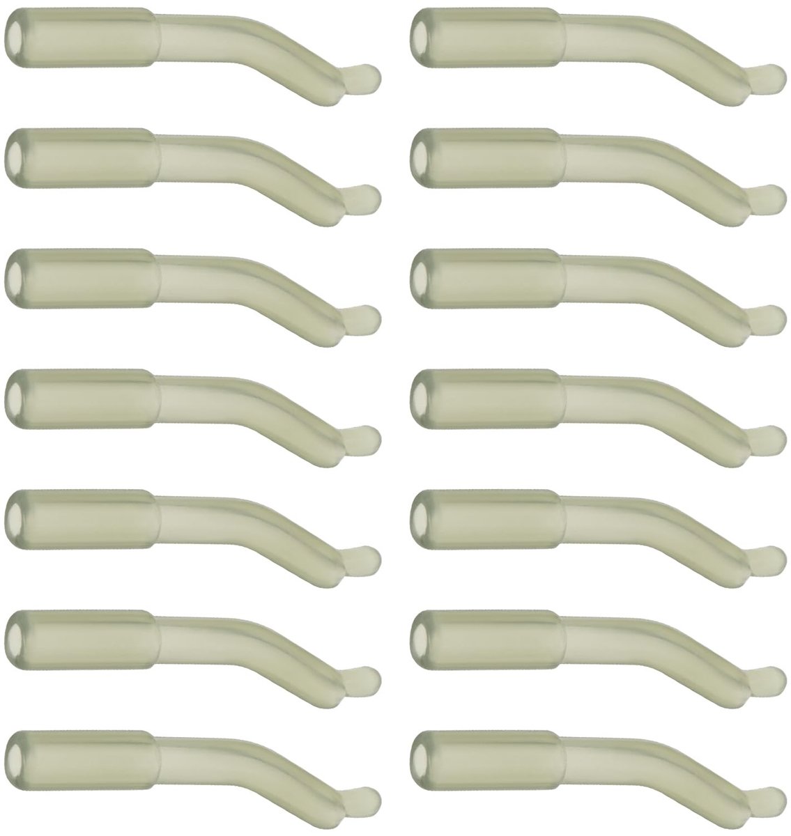 Dailygoods- Vishaak 100 Stuks - Kickers - Karper Vissen - Terminal - Rubberen Slang - 19x2.6mm - Geoptimaliseerde Haakpositionering - Haakkicker