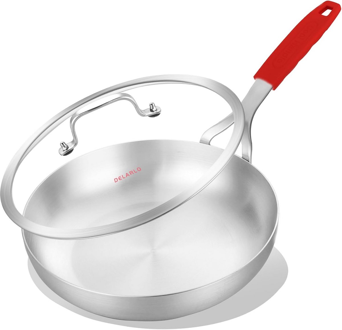 Roestvrijstalen Koekenpan - Grote Keukenpan - Veelzijdig Koken - Tri-Ply Constructie - 30 cm - Zilver