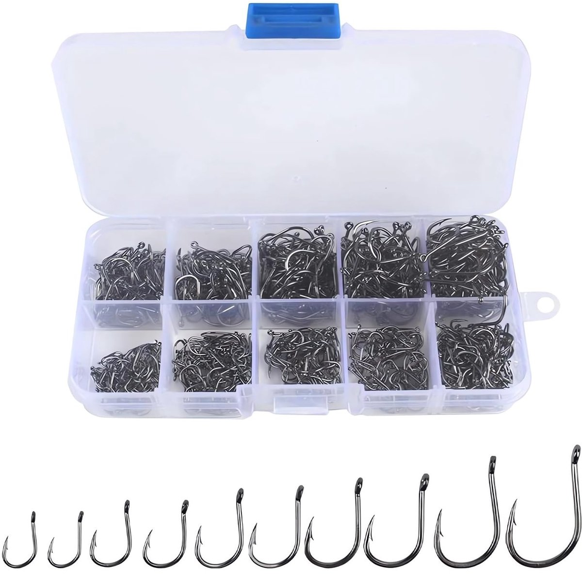 Dailygoods- Vishaken 500 Stuks - Koolstofstalen Haken - Voor