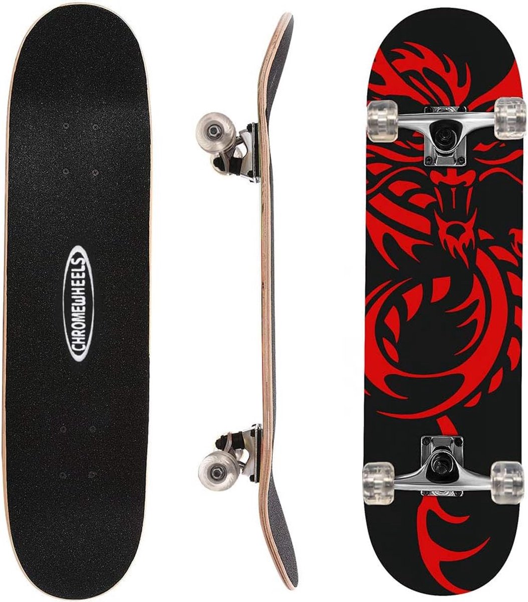 Skateboard Cruiser Longboard Stunts en Tricks Dubbele Kick Concave 31 x 8 Inch