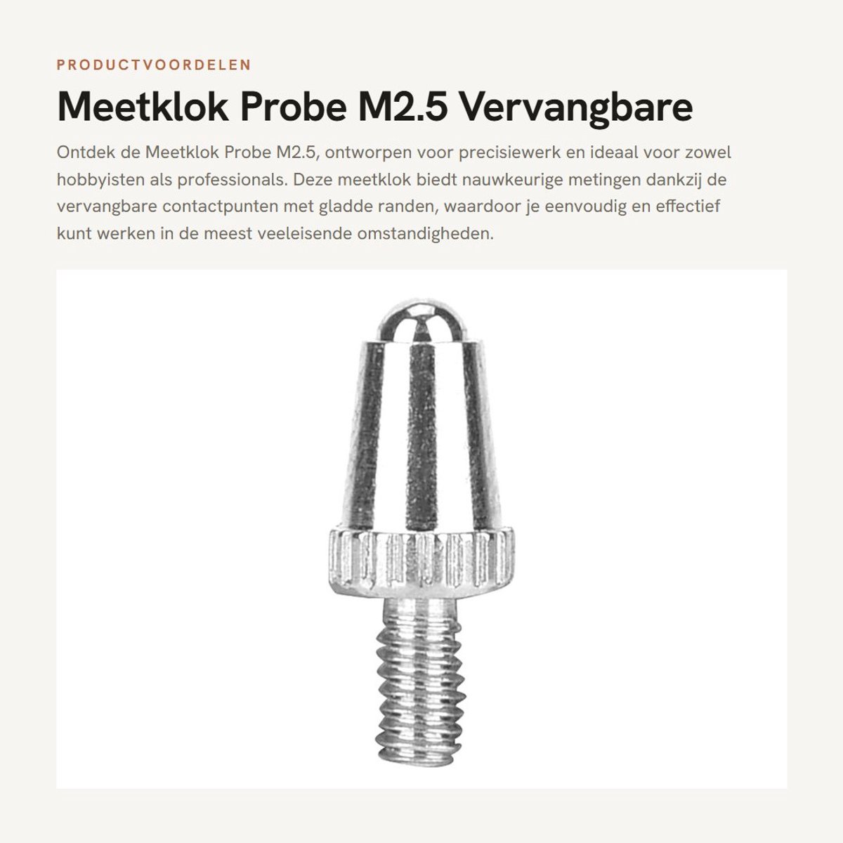 Dailygoods- Meetklok Gladde Randen - Contactpunten Vervanging - Stalen Standaard - Schroefmaat Accessoires - Tungsten Staal - 7 Specificaties - Meetinstrument