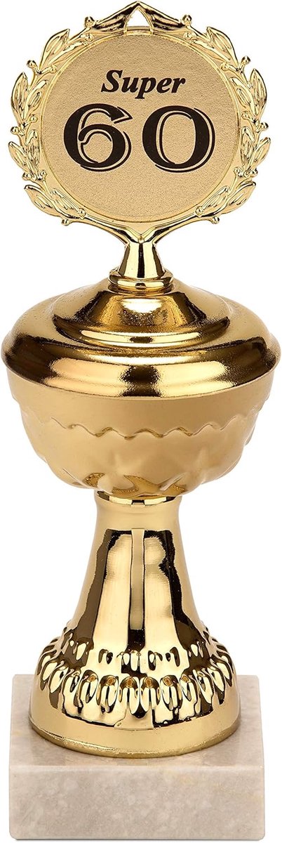 Gouden Beker - Herinnering Beker - Prestaties Vieren - Marmeren Voet - 22 cm Hoog - Goud