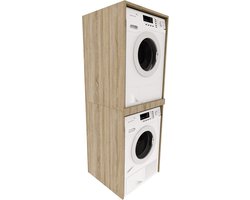 Wasmachinekast - Wastoren Kast - Ruimte Besparen - Stabiele Constructie - 66 x 180 x 65 cm - Sonoma
