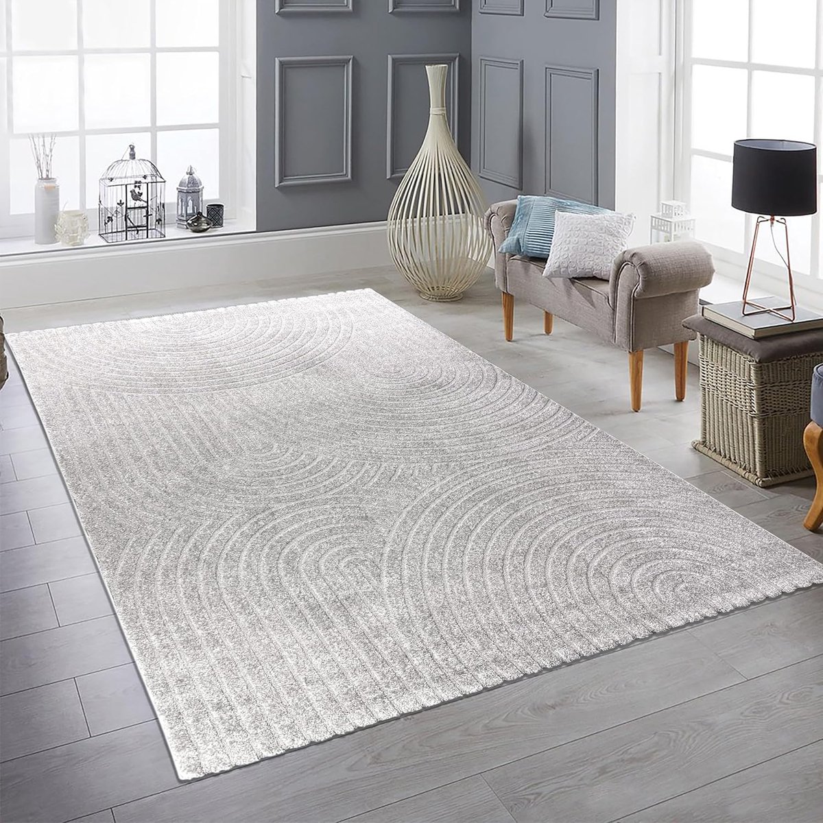 Vloerkleed modern - Zacht tapijt - Woonkamer inrichten - Geschikt vloerverwarming - 300 x 