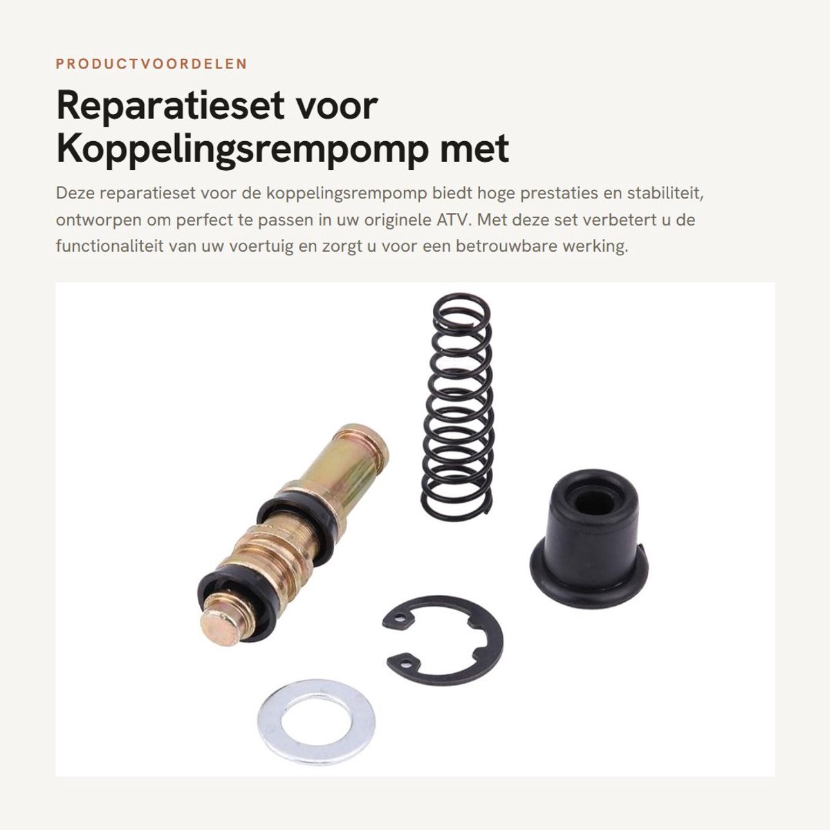 Dailygoods- Reparatieset Koppelingsrempomp Hoge Prestaties - 12,7 mm - Eenvoudige Installatie - Gebruiksvriendelijk - Betrouwbare Kwaliteit - Perfecte Pasvorm