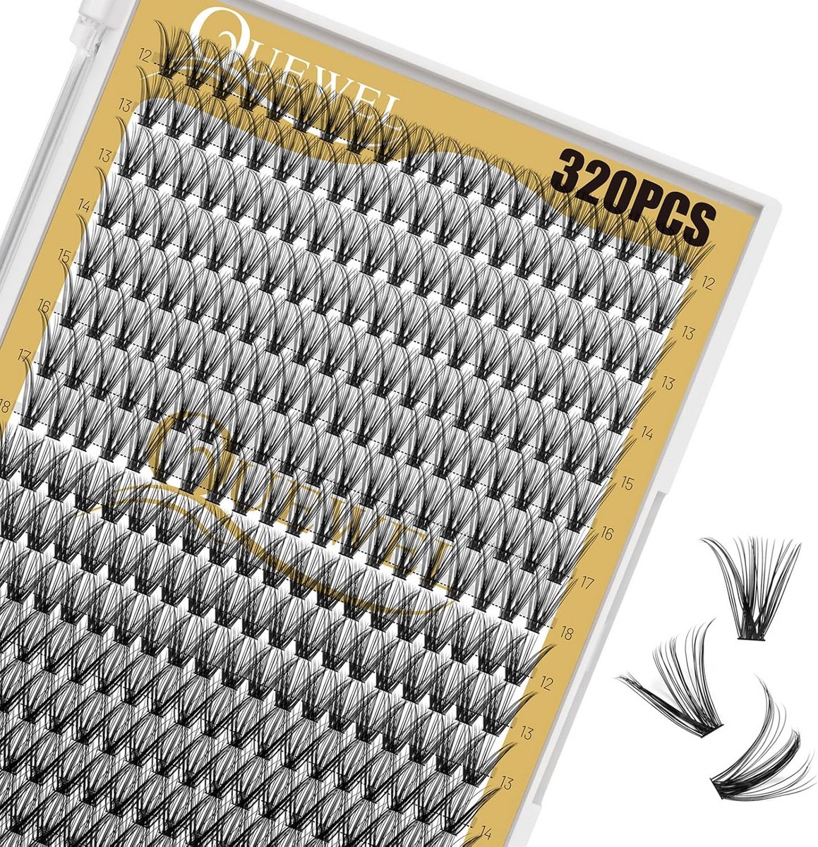 Individuele Wimpers - Cluster Wimpers - Zelf Wimperverlenging - Dierproefvrij Materiaal - 320 Stuks - Mat Zwart