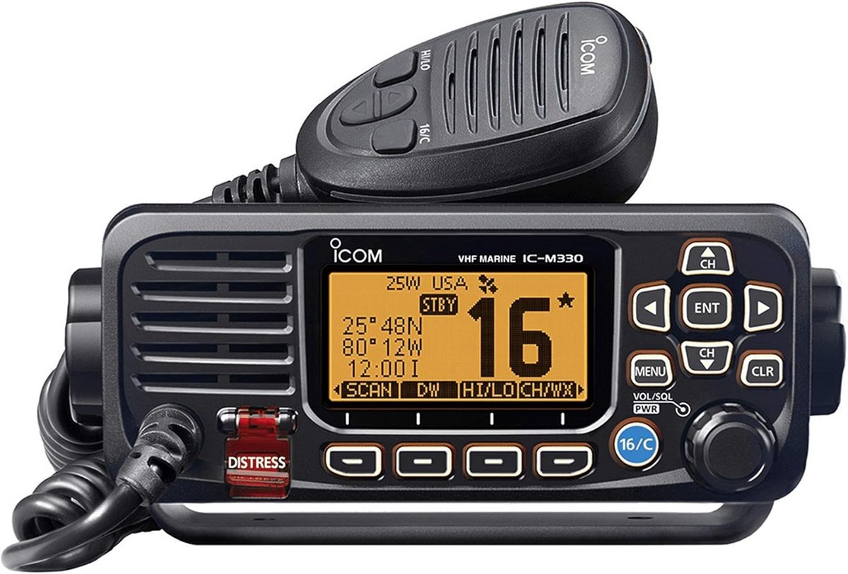 Maritieme Radio - Communicatie Apparaat - Veilige Vaart - Compact Ontwerp - 10.9 x 15.7 cm - Zwart