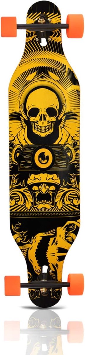 Longboard Skateboard Cruiser Board Comfortabel Rijden 8 Laags Esdoorn Dek 41 Inch Schedel