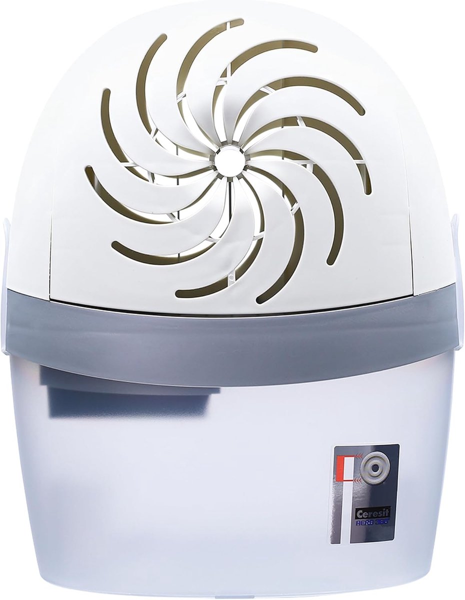 Vochtvanger Apparaat - Luchtontvochtiger Kamer - Vocht Absorberen - 360° Luchtcirculatie - 450g Tablet - Wit