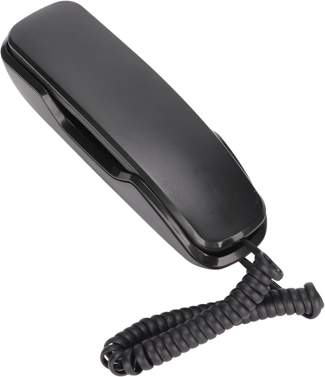 Vaste Telefoon - Bedrade Telefoon - Thuiswerken Kantoor - Mute Redial Functie - 19.3 cm Pakket - Zwart