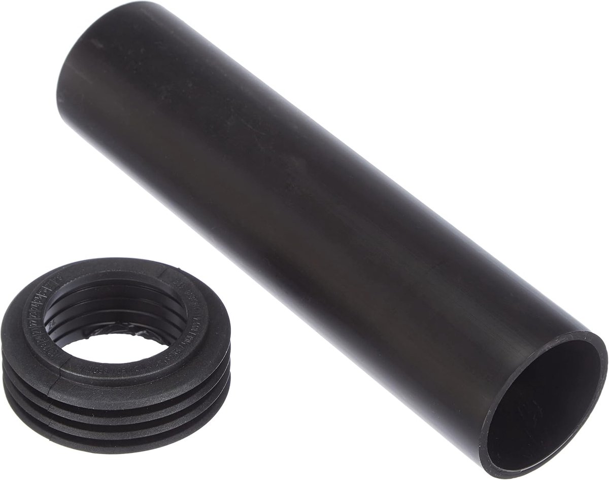 Toevoermanchet - Afdichtingsmanchet - Toilet Reparatie - Met Afdichting - 45 mm Diameter - Zwart