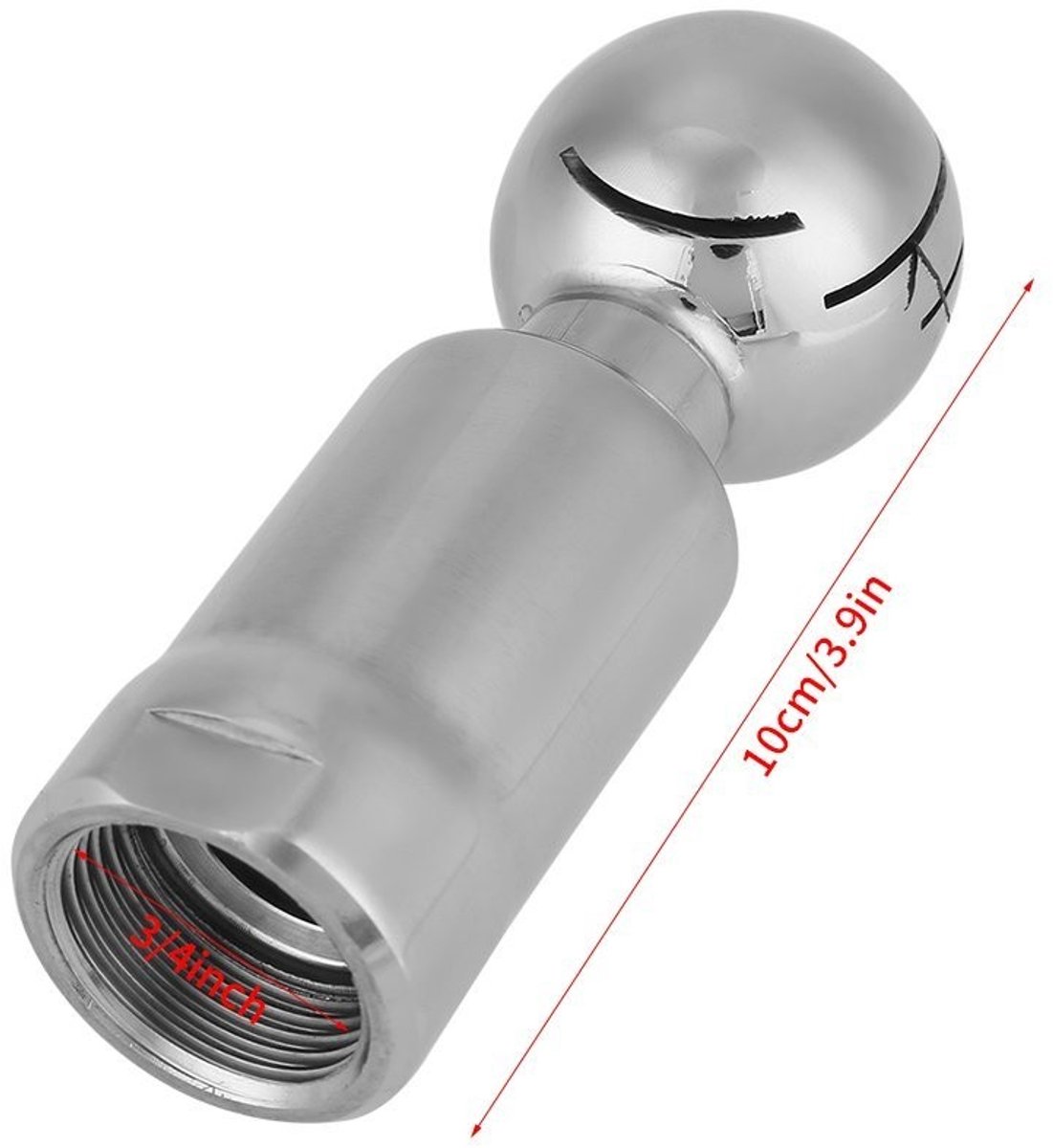 Dailygoods- Reinigingsbal - Roestvrij Staal 316L - 360° Spray - Zelfreinigend - Voor Tanks - Geschikt voor Voedselindustrie - Reinigingsbol