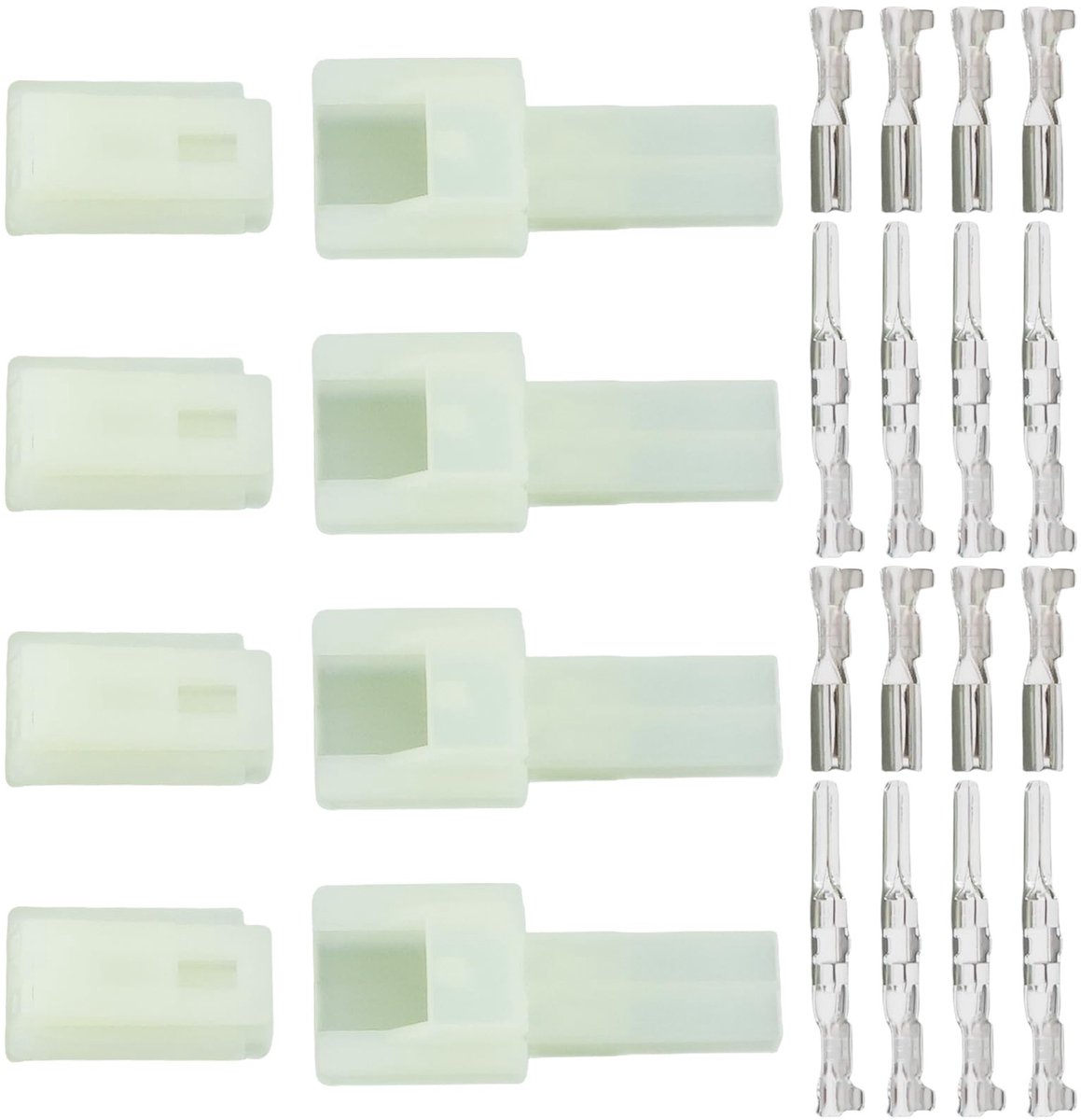 Dailygoods - 4 Sets Motorfiets 2 Pin Connector Compatibel met Diverse Merken