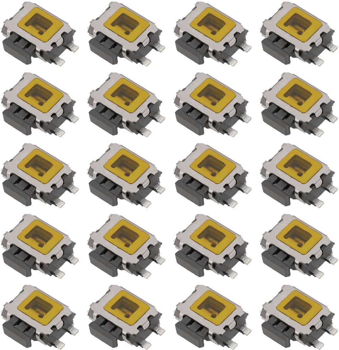 Dailygoods - Set van 20 4-polige SMT SMD Druktoetsschakelaars