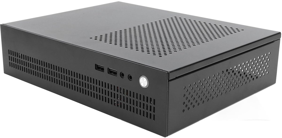 Dailygoods- PC Behuizing Klein - Micro-ATX/ITX - Ondersteuning SSD - 2 USB 2.0-poorten - Koudgewalst Staal - Efficiënt Koelontwerp - Computerbehuizing