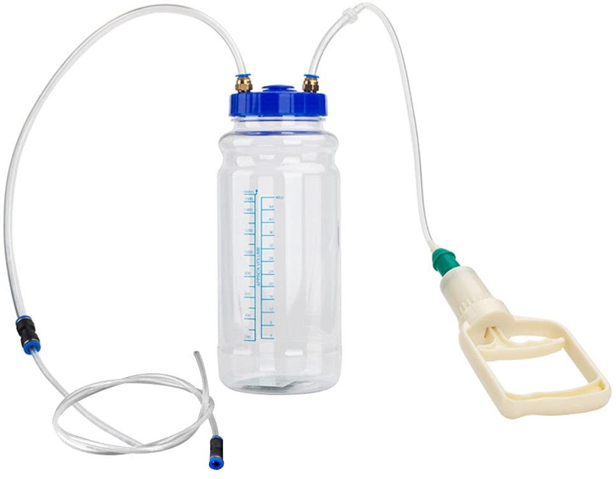 Dailygoods- Olie Extractor 2 Liter - Handmatige Oliepomp - Zuignap - Transparant Ontwerp - Nauwkeurige Schaal - Krachtige Zuigkracht