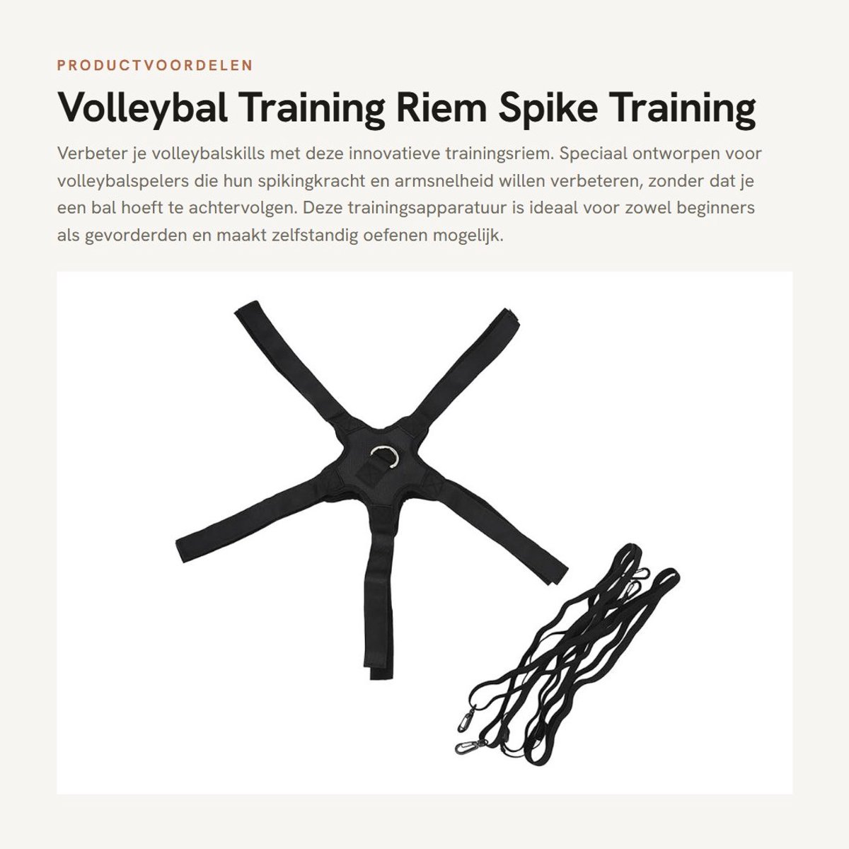 Dailygoods- Volleybal Training Riem - Spike Trainingsapparatuur - Verbeterde Armsnelheid - Schokbestendig - Eenvoudig te Gebruiken - Stevig Ontwerp - Spike Trainer