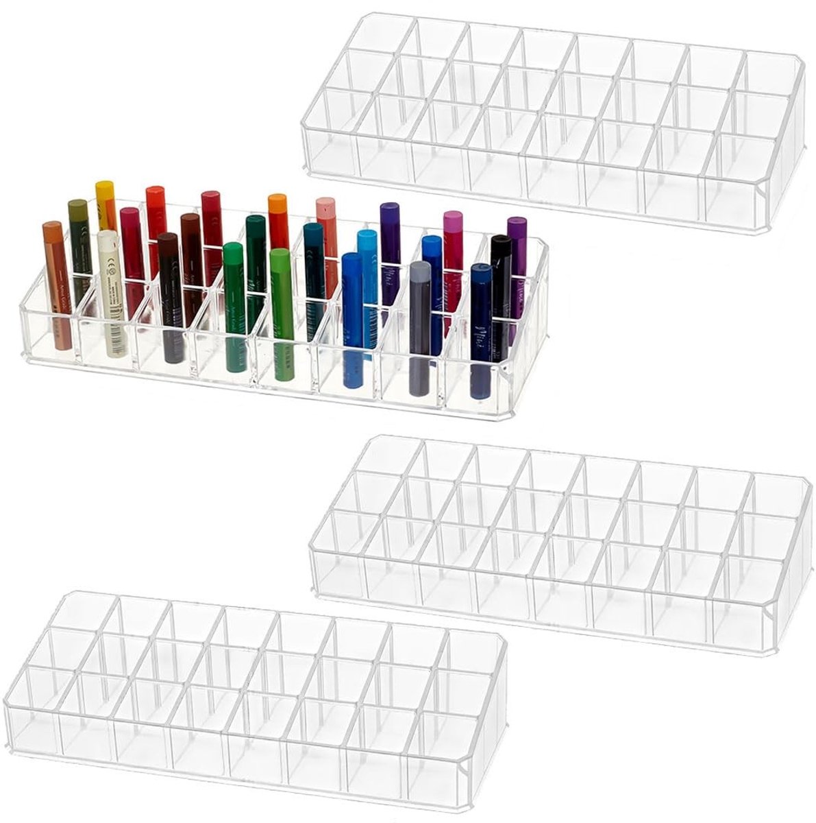 Dailygoods - 4 Stuks Lippenstift Organizer - Make-up Houder voor Lade