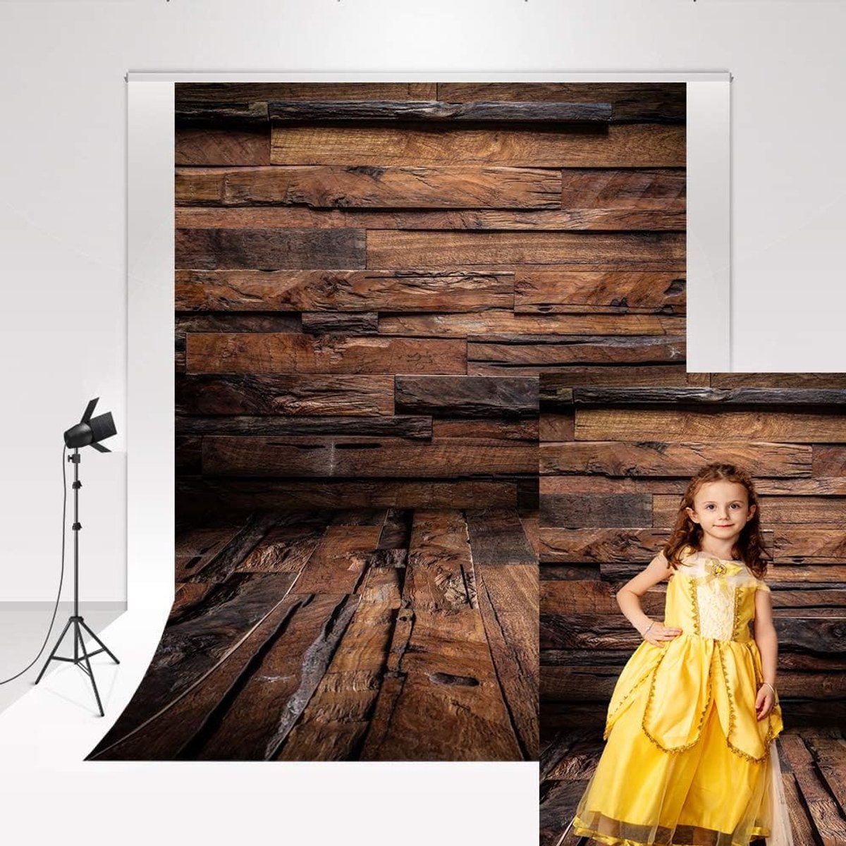Dailygoods- Foto Achtergrond 2x3m - Vintage Houten Achtergrond - Microvezel Materiaal - Fotografie Achtergrond - Pasgeboren Baby Portret - Schokbestendig en Lichtdicht - Fotobackdrop