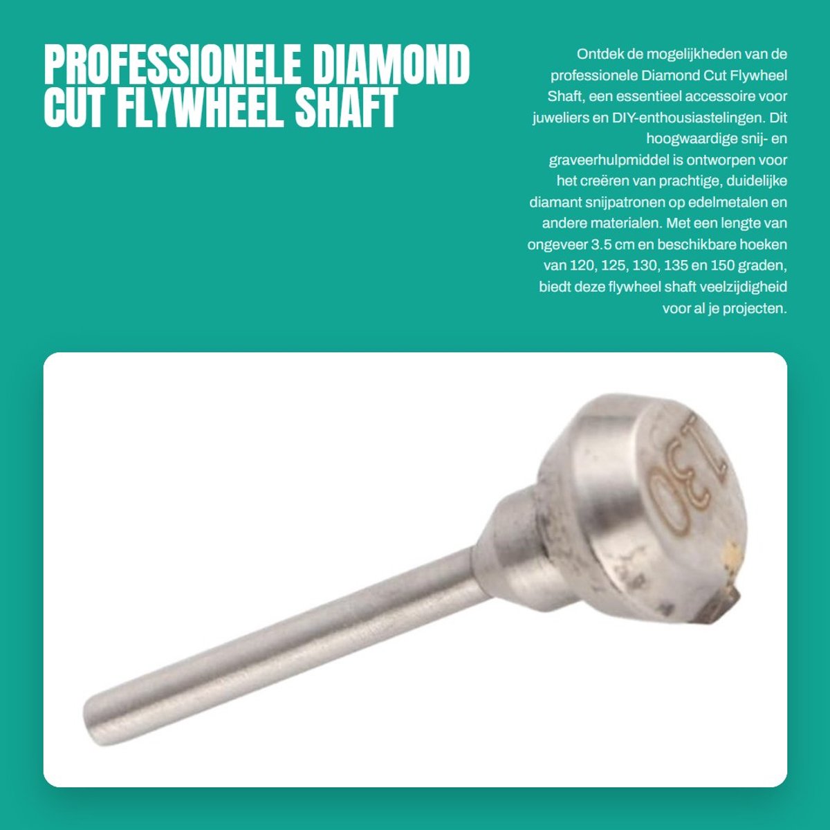 Dailygoods- Diamant Snijmes Professioneel - Juwelen Graveren - Snijgereedschap - Precisiewerk - Metaal - Lengte 3.5cm - Graveermes