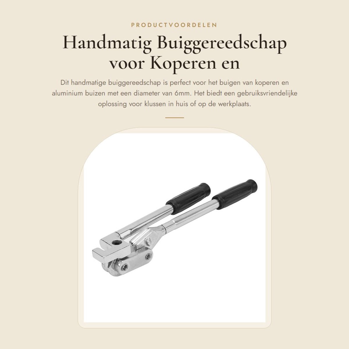 Dailygoods- Buizenbuiger Handmatig - Zinklegering Staal - 180 Graden - Voor Koperen/Aluminium Buizen - Lichtgewicht - Handgereedschap - Buiggereedschap