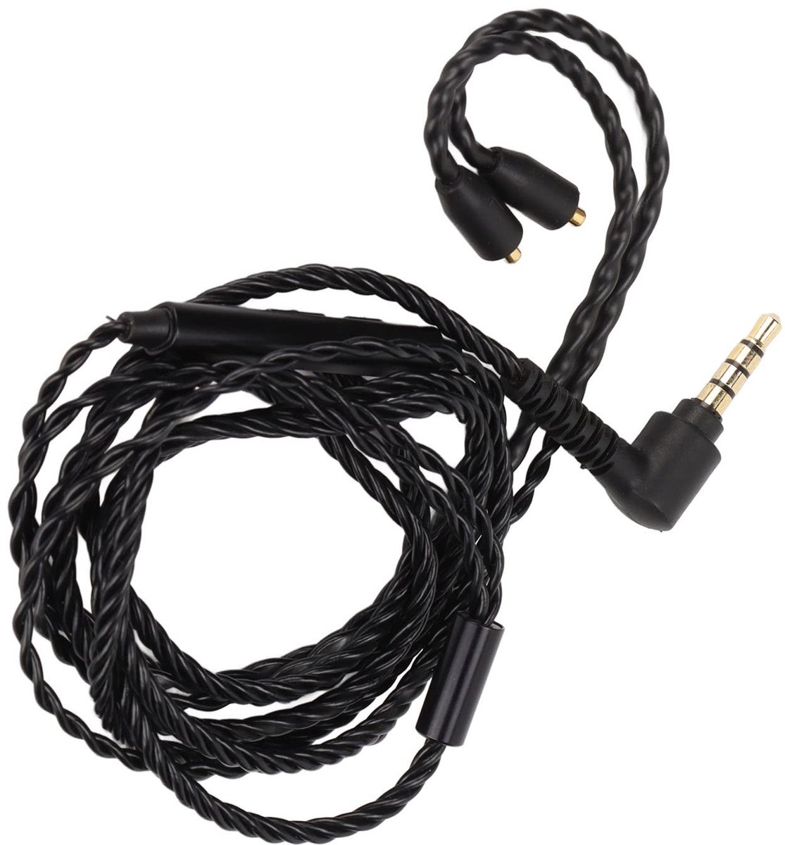Dailygoods- Vervangende Kabel 120 cm - MMCX - Microfoon met Volumeregeling - OFC Kern - Geschikt voor SE535/EU900 - Corrosieweerstand - Hoofdtelefoonkabel