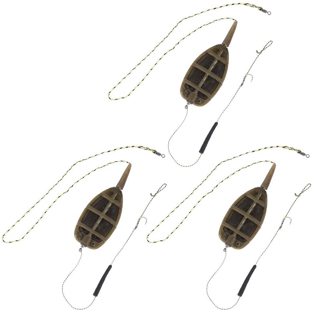 Dailygoods- Feeder Set Inline Methode - 3 Stuks - Karper Vissen - Visvoer - Visuitrusting - Duurzaam Materiaal - Voederset