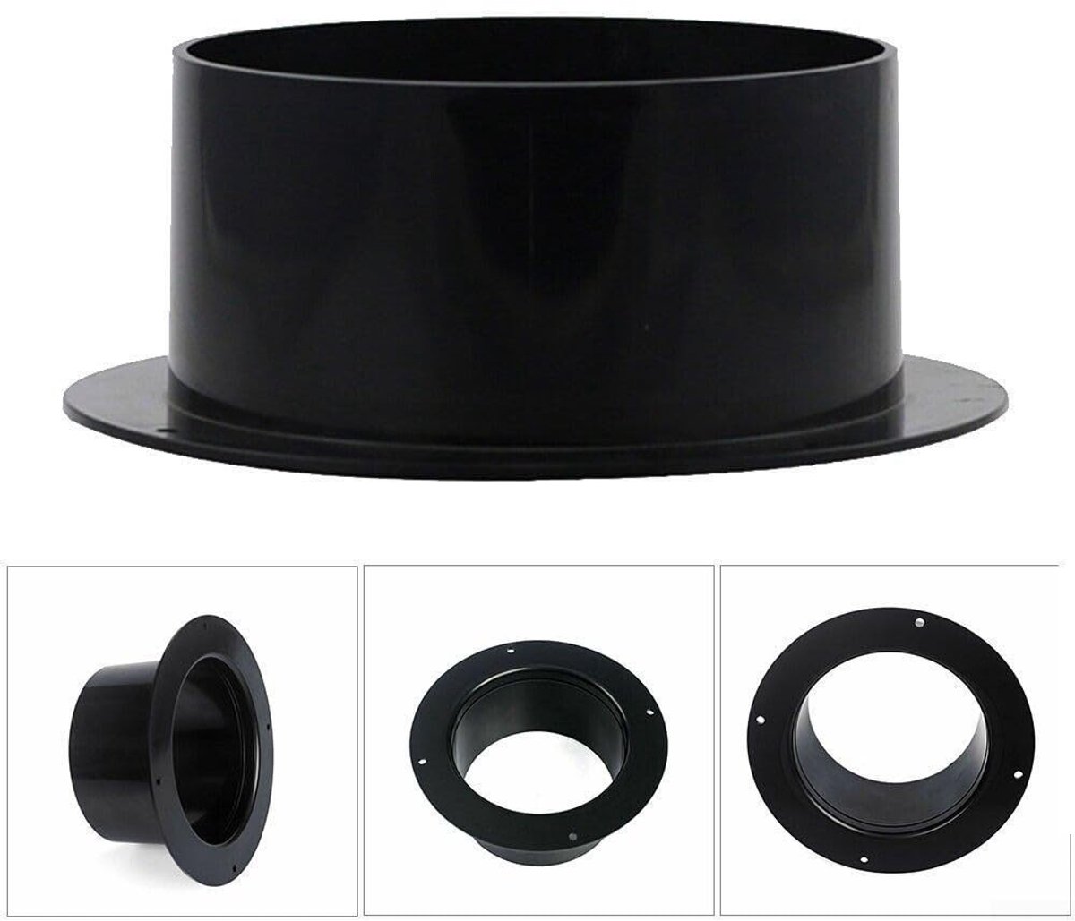 Dailygoods- Kanaalaansluitflens 160 mm - Rechte Buisflens - Ventilatiekanaal - Afzuigkap - Wandmontage - Hoogwaardig ABS - Ventilatieflens