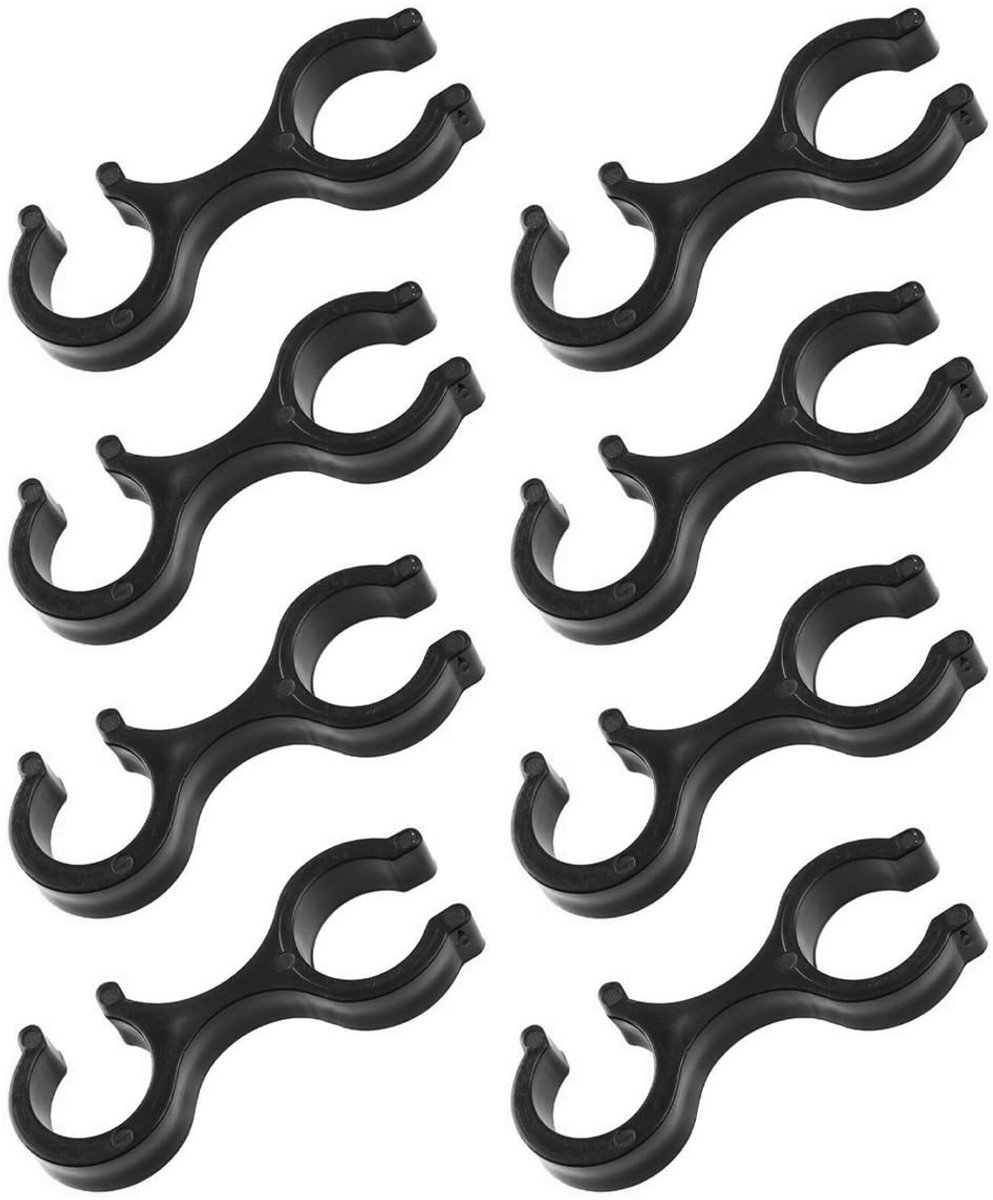 Dailygoods- Wandelstokhouder Dubbelkoppig Ontwerp - 8 Stuks - Wandelsokken Accessoires - Trekking Pole Clips - Herbruikbare Clips - Veiligheid tijdens Wandelen