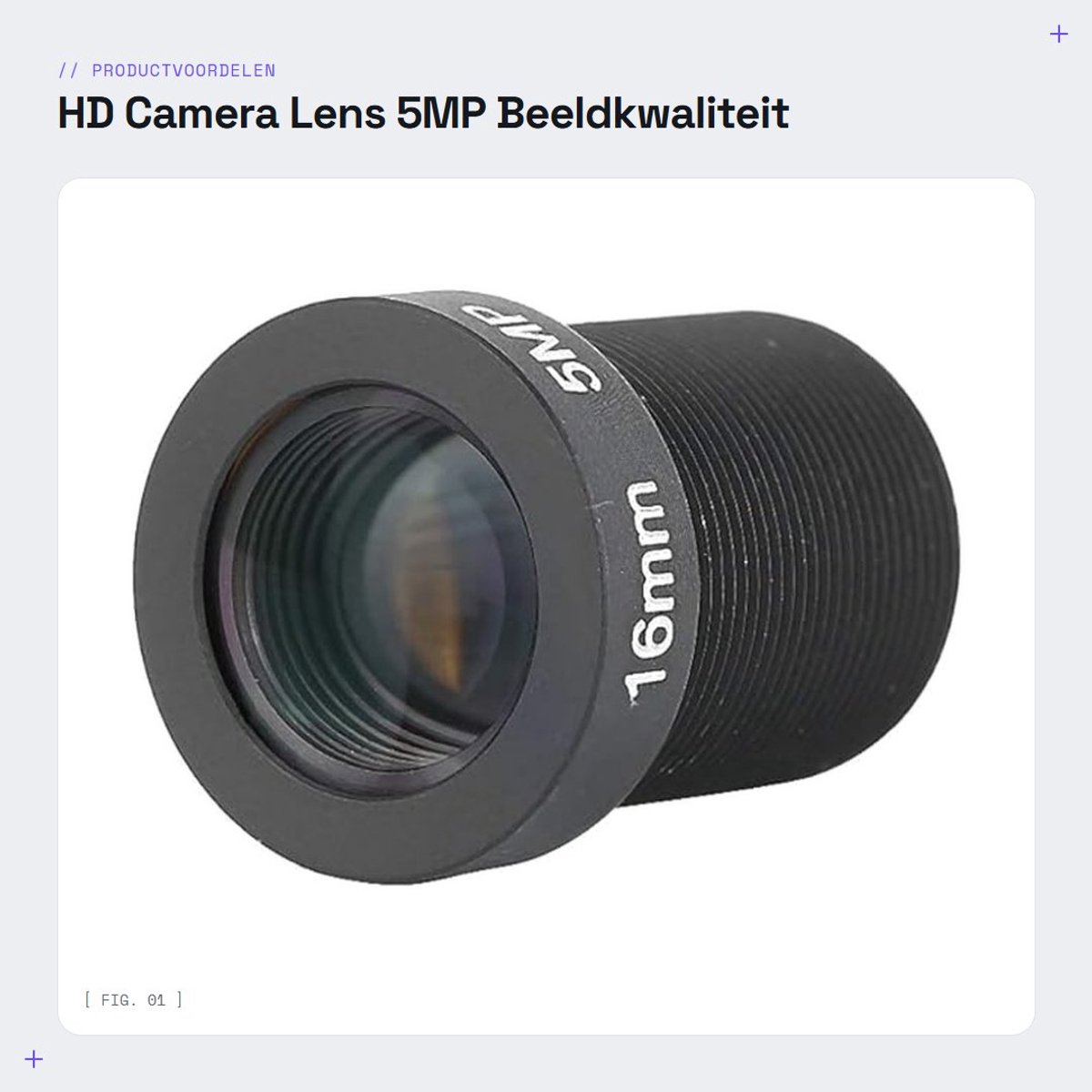 Dailygoods- Prime Lens 5MP - Groothoeklens - Snelle scherpstelling - Hoge resolutie - Zwart - Geschikt voor meeste modellen - Camera Lens
