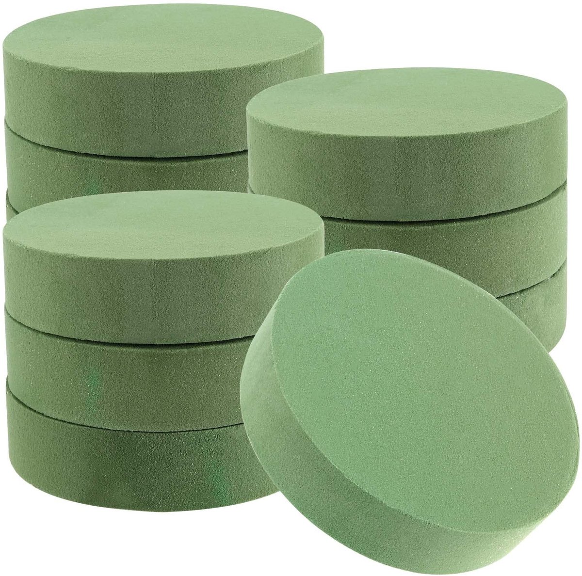 Dailygoods- Bloemenschuim 10 Pack - Rond/Cilinder Blokken - Schuim Steekschuim - Voor Bloemen/Bloemstukken - Bruiloft Decoratie - Makkelijk te Snijden - Schuimblokken