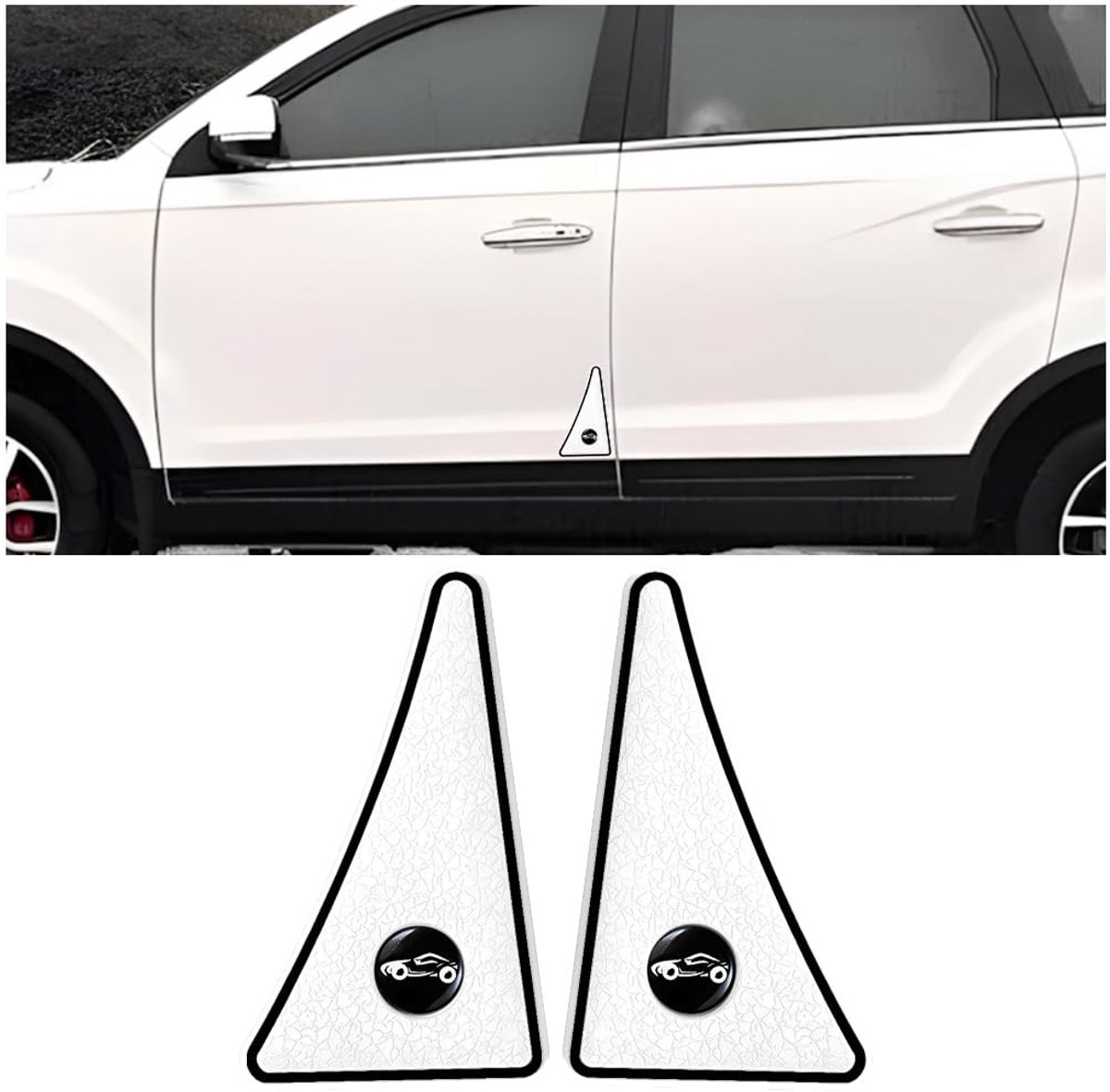 Dailygoods- Randbescherming Auto - 2 Stuks - Hoekbescherming - Bumperstickers - Anti-kras Afdekking - PVC - Universeel - Deurbescherming
