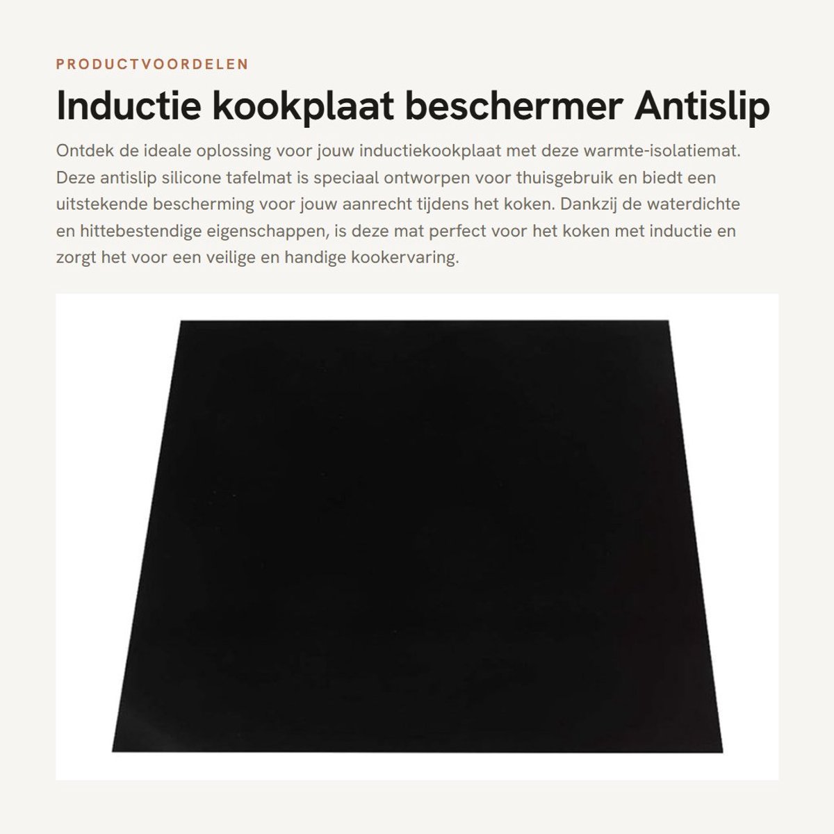 Dailygoods- Kookplaatbeschermer Waterdicht - Warmte-isolatiemat - Siliconen - Antislip - 25x25 cm - Bestand tegen 250 °C