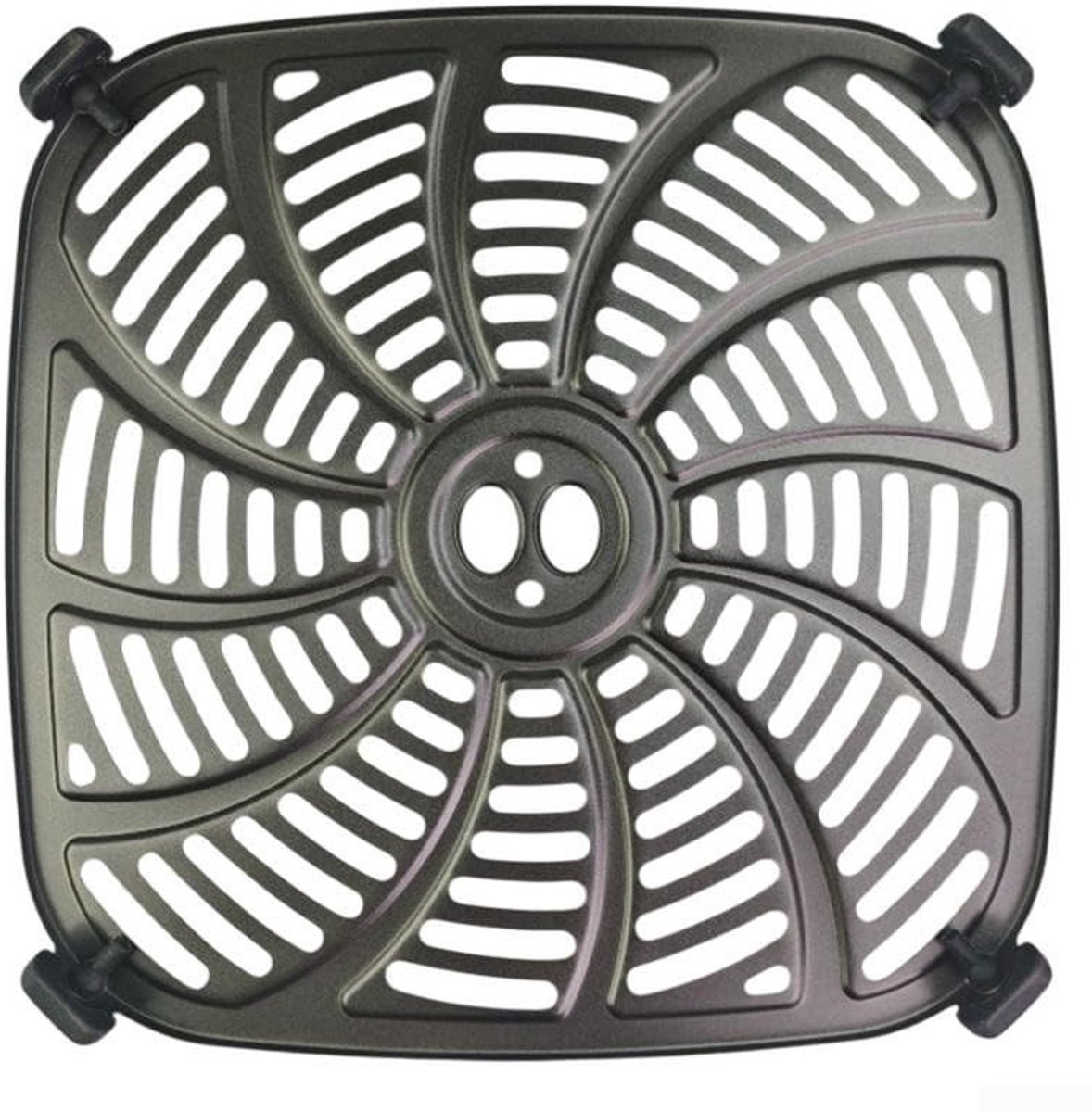 Dailygoods- Bakplaat Luchtgebakken - Bakplaat voor Luchtfriteuse - Vervangingsplaat - Koolstofstaal - 22,6 x 22,6 cm - Eenvoudige installatie - Plaatlade