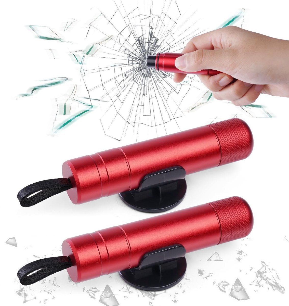 Dailygoods- Veiligheidshamer 2-in-1 - Noodhamer Auto - Gordelsnijder - Draagbaar - Slagvast - Hittebestendig Materiaal