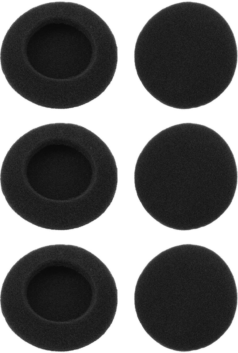 Dailygoods - Schuimkussens voor hoofdtelefoon - Oorkussens zwart - Verbeterde geluidskwaliteit - 50 mm - Comfortabele pads - Geschikt voor Koss Porta...