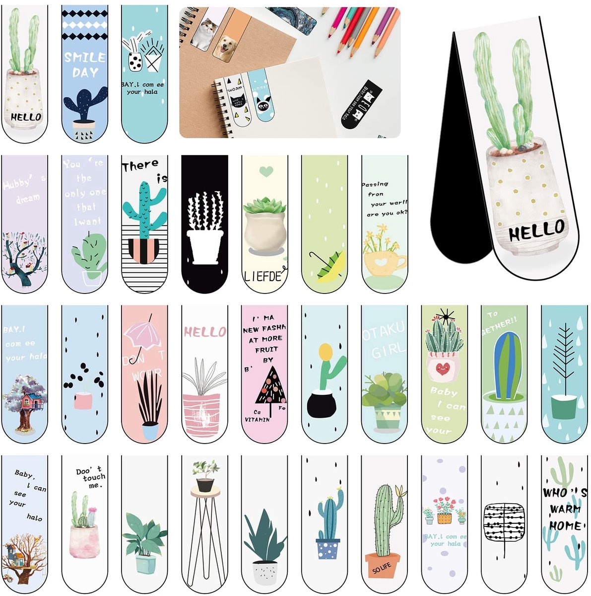 Dailygoods- Bladwijzers Veelkleurig - Magnetisch - Paginamarkers - Kantoor - Lezen - Eenvoudig te gebruiken - Boekmarkeringen