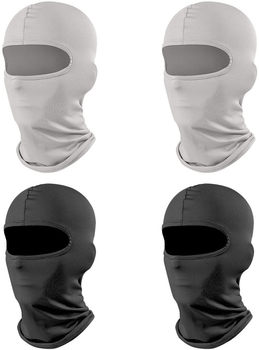 Dailygoods- Balaclava Winddicht - Multifunctioneel Masker - Sneldrogend Hoofddeksel - Bivakmuts Motor - Set van 4 Stuks - Geschikt voor Fiets en Motor