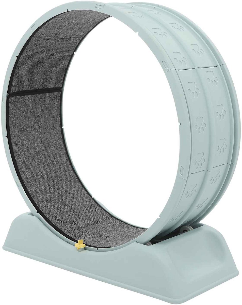 CORE Kattenloopband - Katten draaiwiel - Met tapijt - Kattenloopwiel - Diameter loopvlak 80cm - 79x34x84cm - Blauw