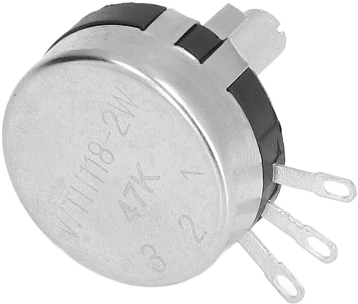 Dailygoods - Potentiometer - Motorsnelheid - 20 Stuks - 47K - Carbon Film Potentiometers - Geschikt voor diverse toepassingen - WTH118-2W