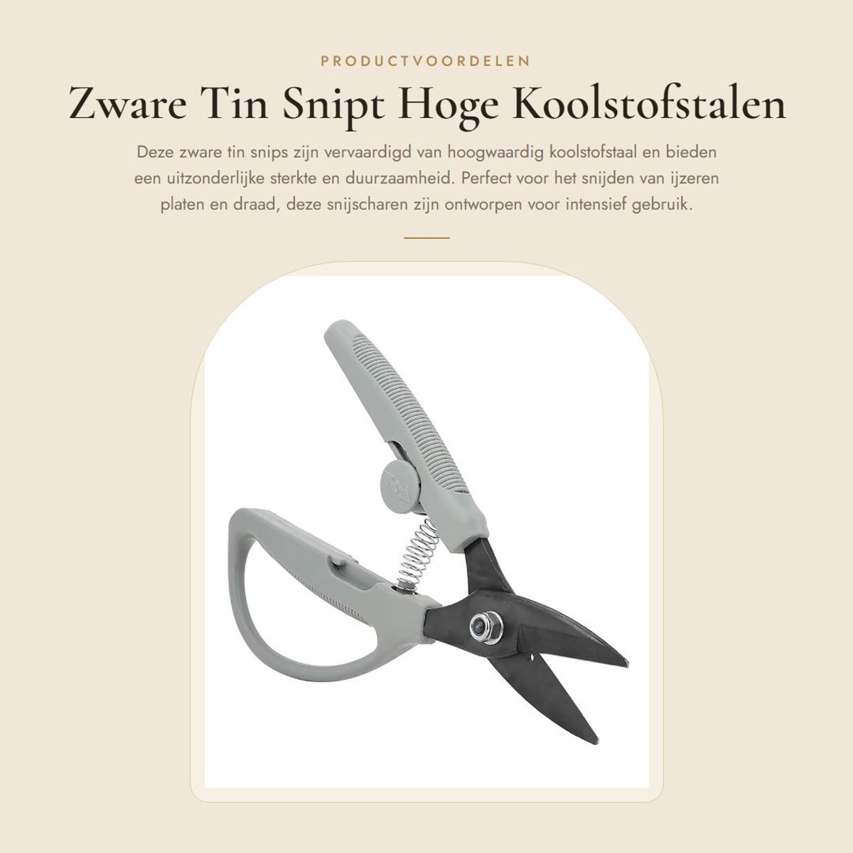 Dailygoods- Snijscharen Zware Tin - Hoog Koolstofstaal - Antislipgreep - Veiligheidsinstelling - Ergonomisch Ontwerp - Duurzame Constructie - Knipschaar