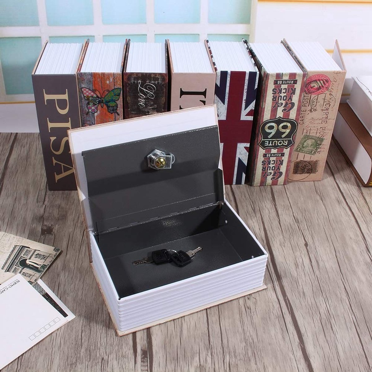Dailygoods- Boekkluis Veiligheidswoordenboek - Metalen Constructie - Draagbaar - Met Cijferslot - Voor Geld/Sieraden - Verstevigde Veiligheid - Veiligheidsdoos