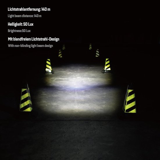 Fiets Voorlicht - Dynamo Lamp - Veilig Fietsen - Dubbele Lens - 50 Lux - Zwart — afbeelding 2