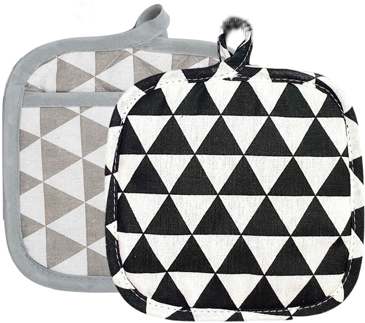 Dailygoods- Pannenlappen Hittebestendig - Ovenwanten - Keukenhandschoenen - Gerecycled Katoen - 4 Stuks - 20 cm x 20 cm - Ovenhandschoenen