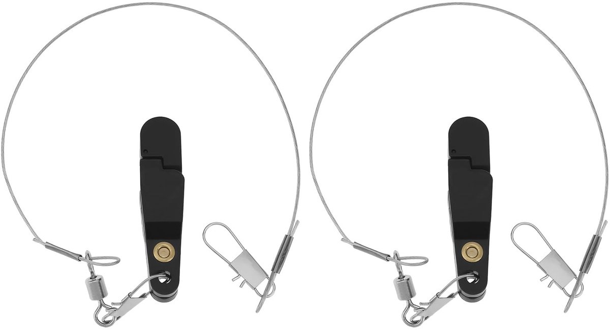 Dailygoods- Downrigger Clip - 2 Stuks - Quick Release - Kunststof/Metaal - Geschikt voor Diepzee Vissen - Sterk voor Grote Vissen - Vissenclip
