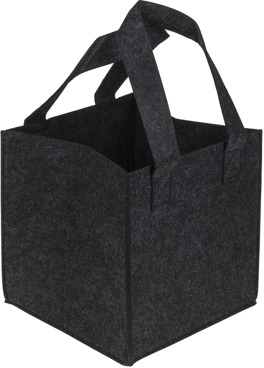 Dailygoods- Flessentas met scheidingswanden - Opvouwbaar - Draagtas - Boodschappentas - Stevige tas - Beschermt flessen tijdens transport