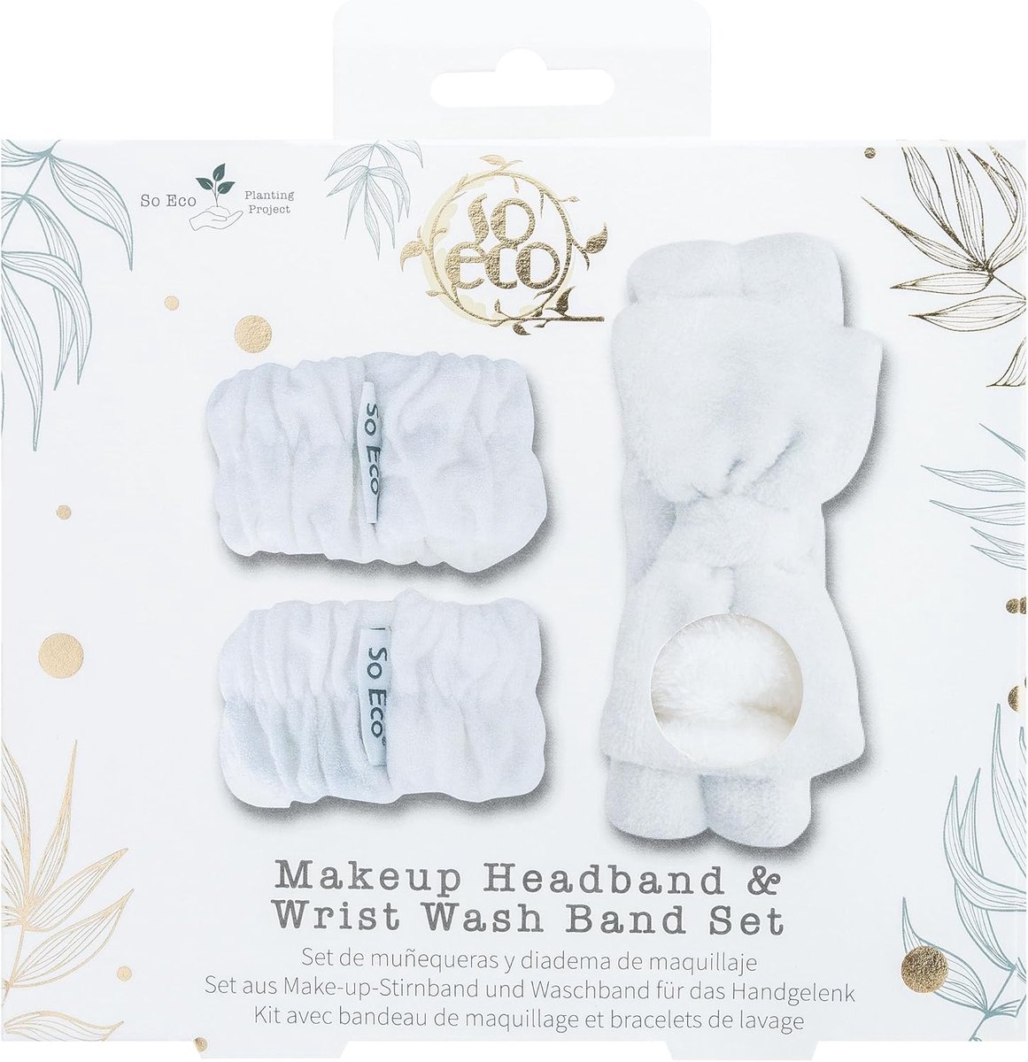 Make-up Hoofdband - Polswasbanden Set - Huidverzorging - Ultrazacht Microvezel - 148 gram - Niet gespecificeerd