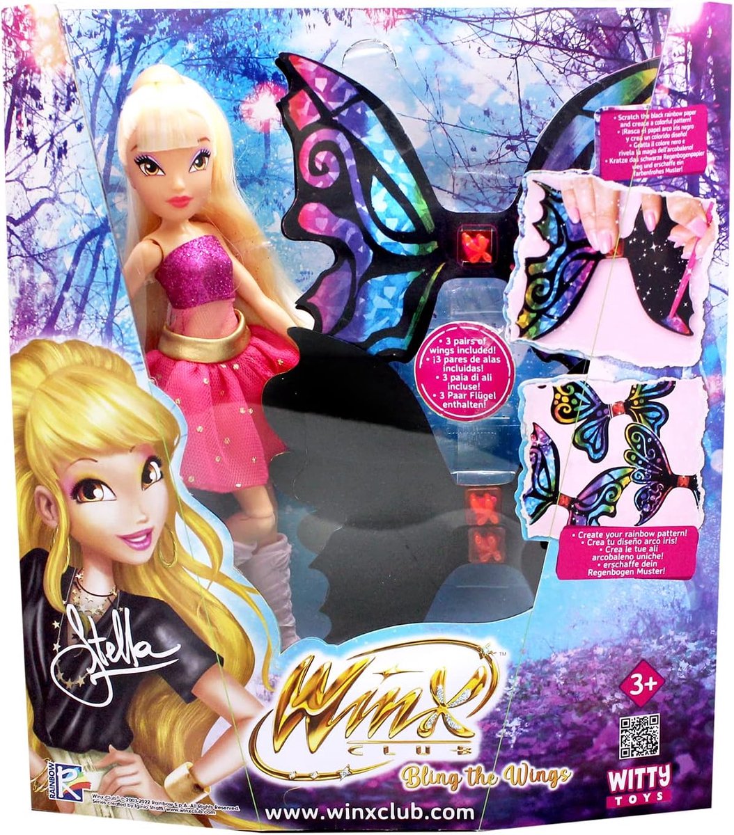 Feeënvleugels - Magische Vleugels - Fantasie Spel - Verwisselbaar Design - 23 cm Pop - Ster