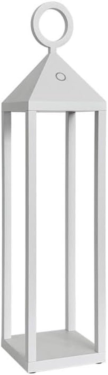 Draagbare LED Lantaarn - Oplaadbare Tafellamp - Sfeer Verlichting - Touch Dimmer - 43 cm Hoog - Wit